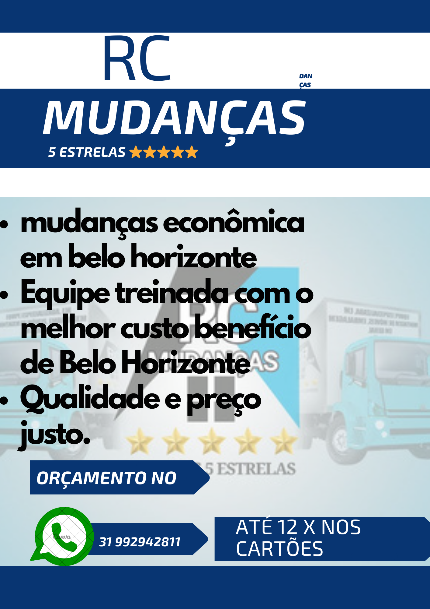 Logo Rc Mudancas 5 Estrelas